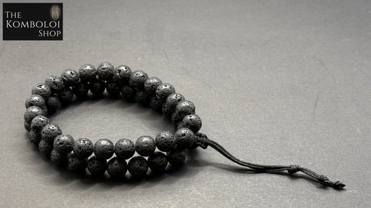 Volcanic Lava Komboloi / Worry Bead Bracelet -  MK3 V2