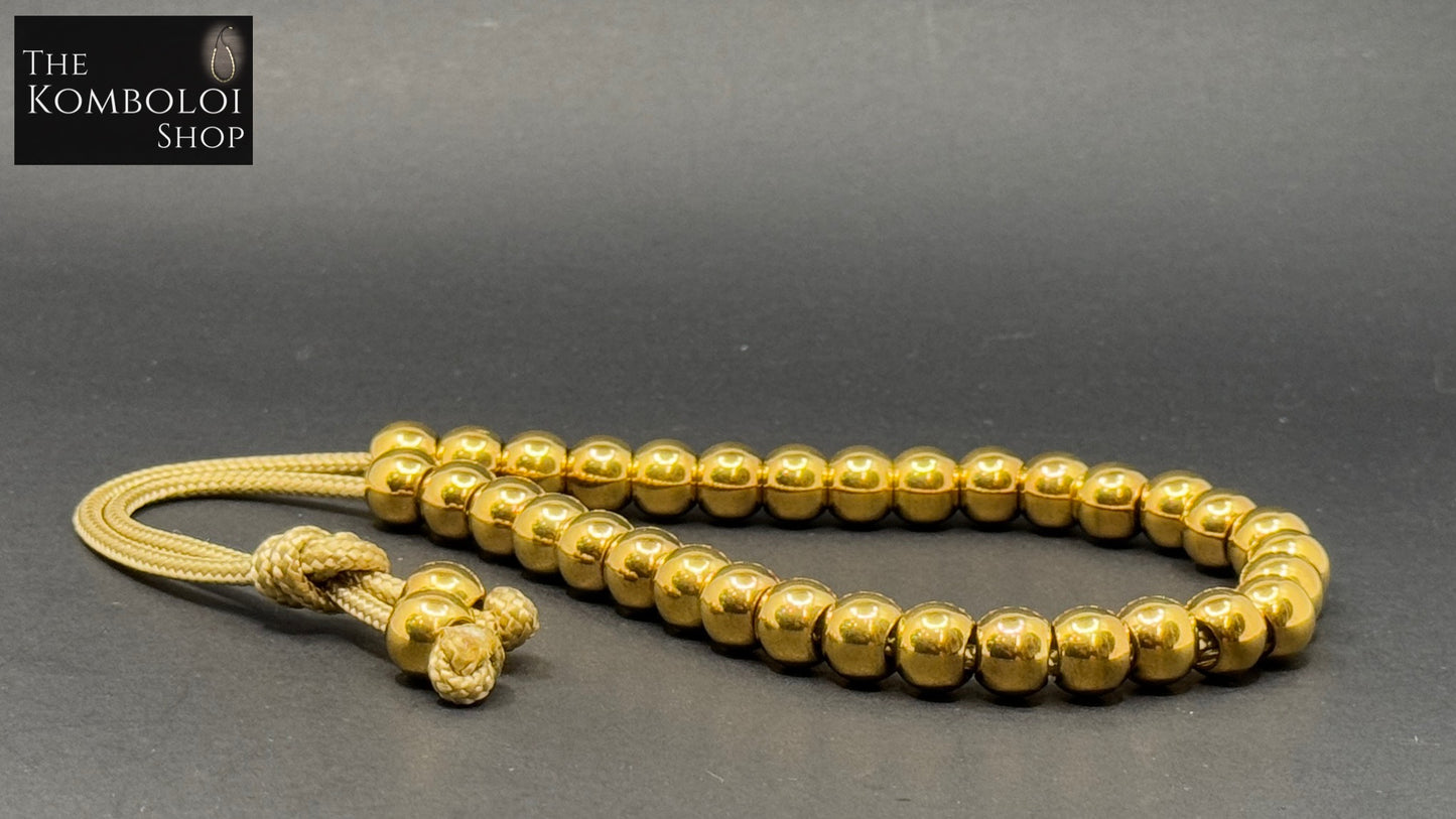 Modern Series Gold 33 Bead Komboloi / Worry Beads