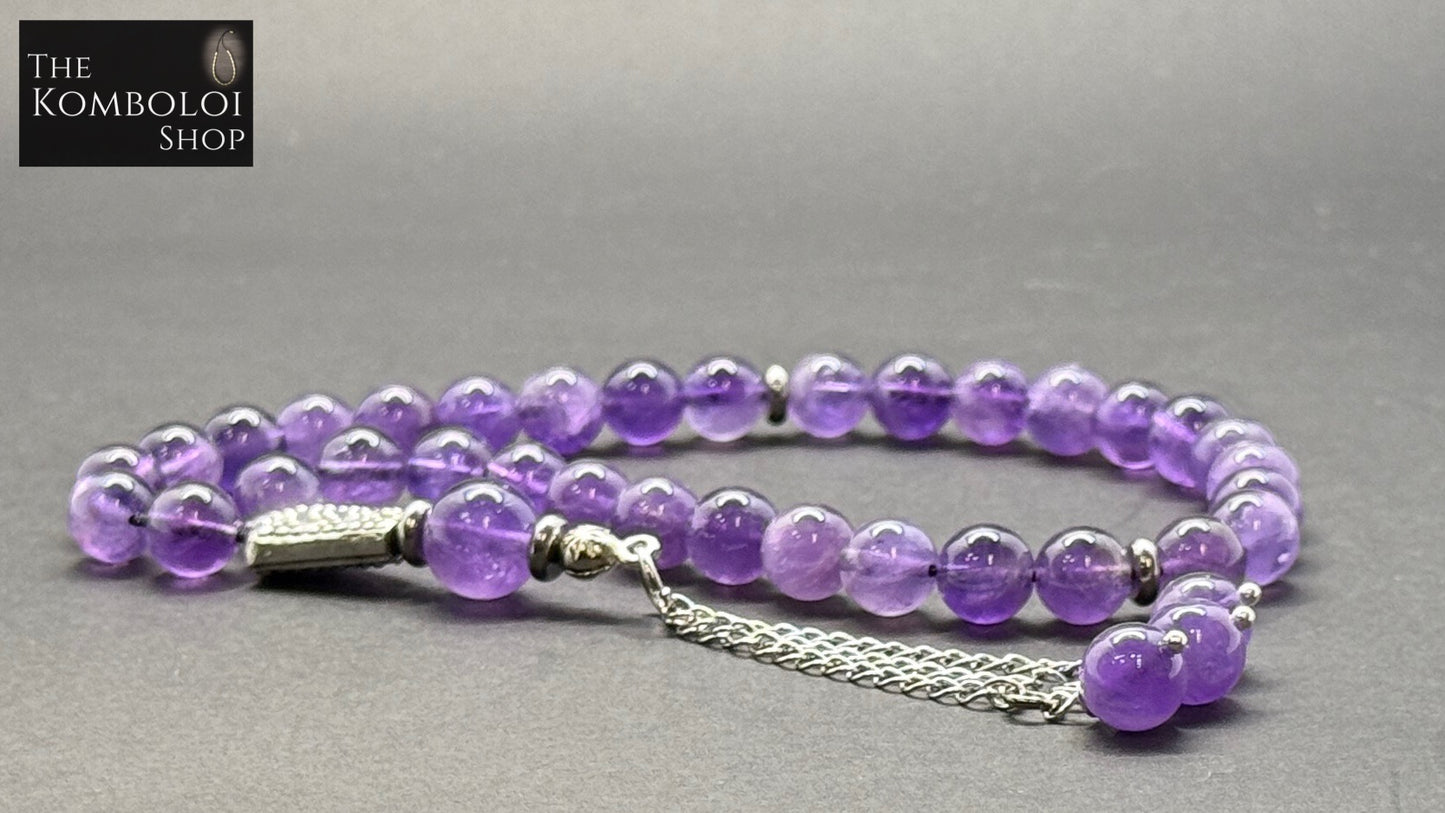 Ottoman Collection - 33 Bead Masbaha / Tasbih - Amethyst