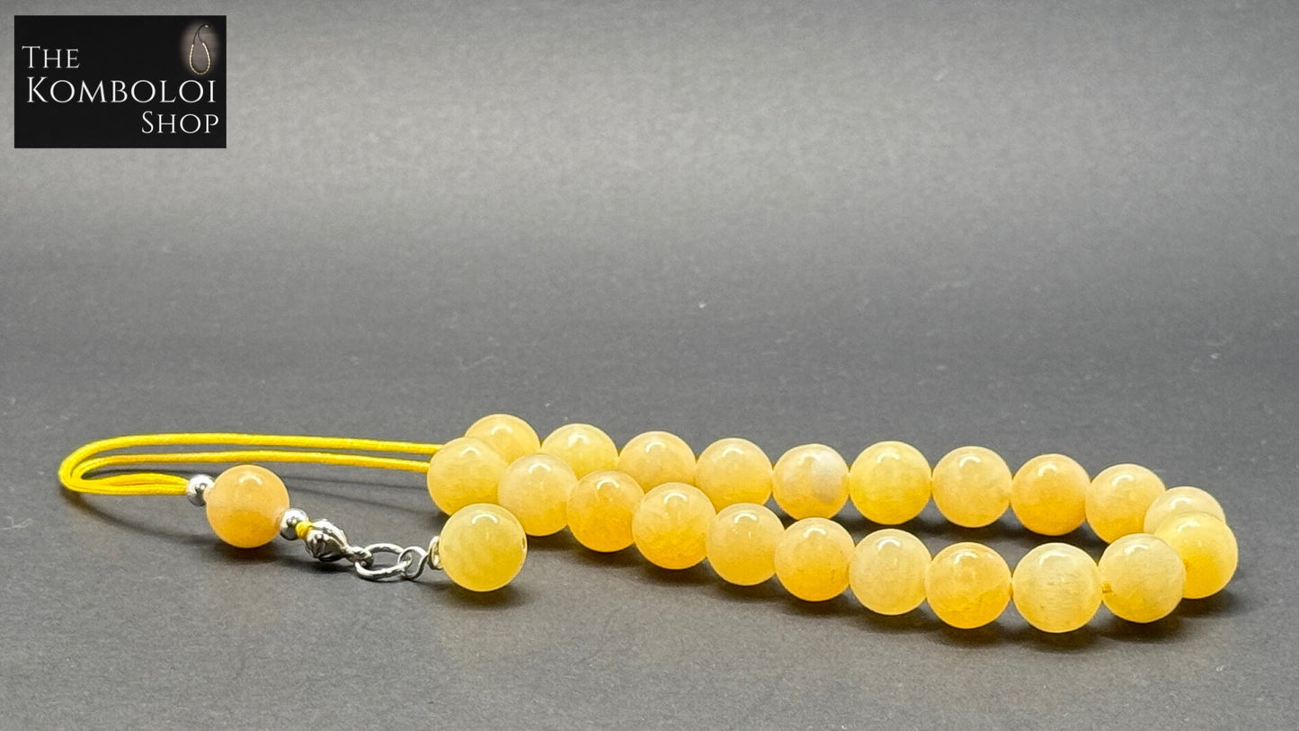 Yellow Jade 21 Bead Komboloi