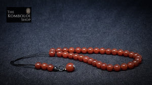 Carnelian 33 Bead Mini Komboloi / Worry Beads