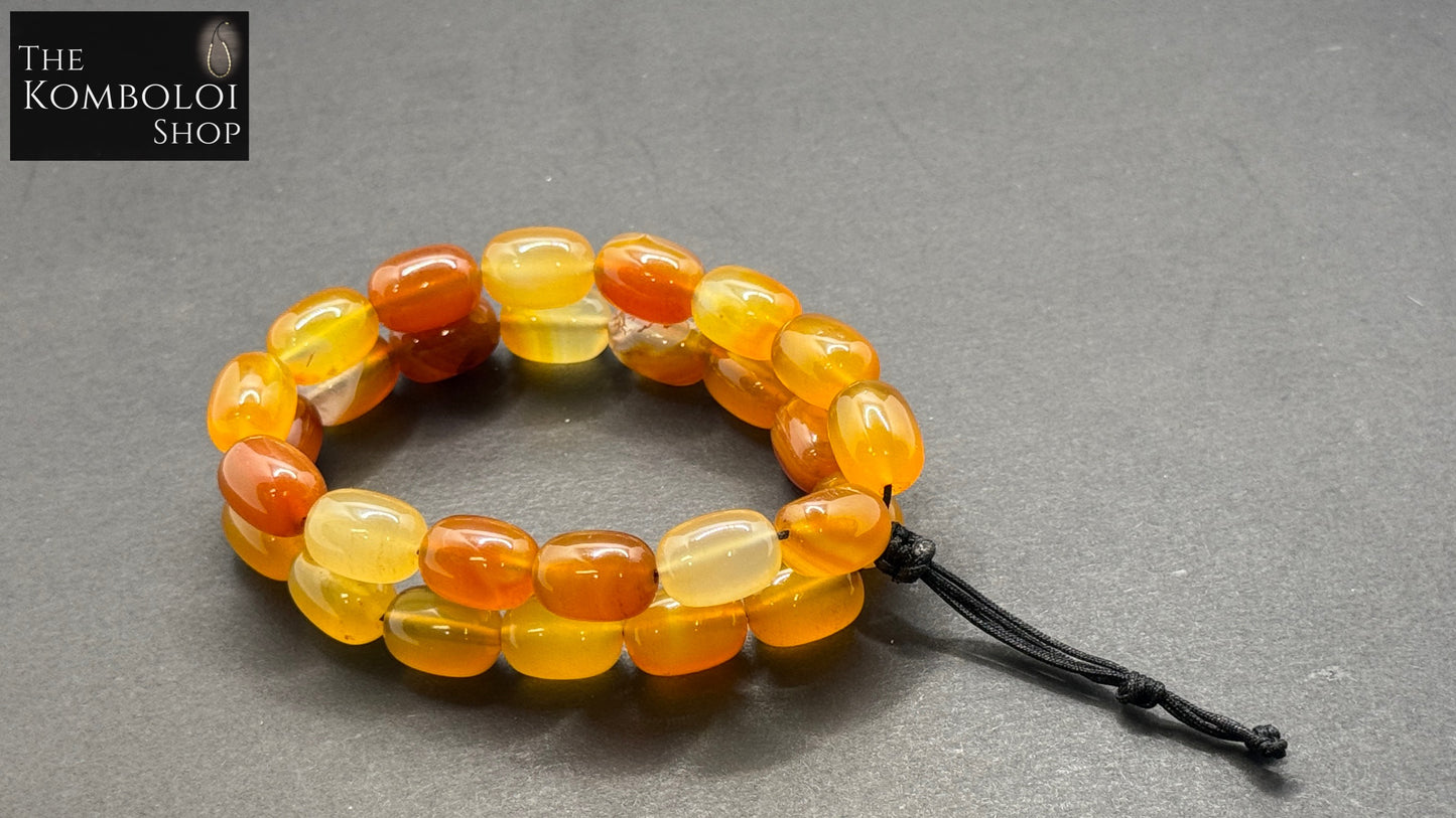 Agate Wearable Komboloi / Worry Bead Bracelet -  MK3 V2