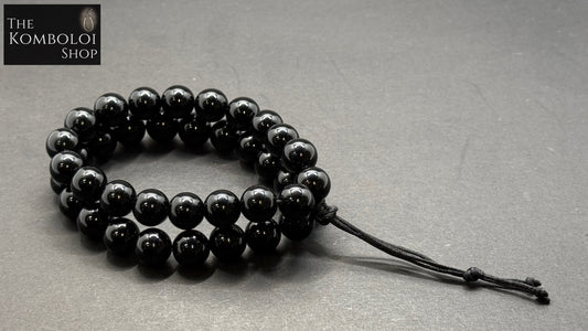 Onyx Komboloi / Worry Bead Bracelet -  MK3 V2