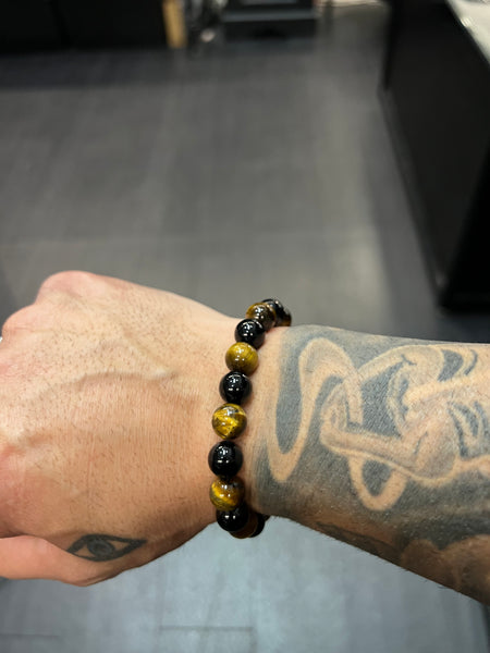 Tigers Eye and Onyx Worry Beads - Wearable MK3 (Short)