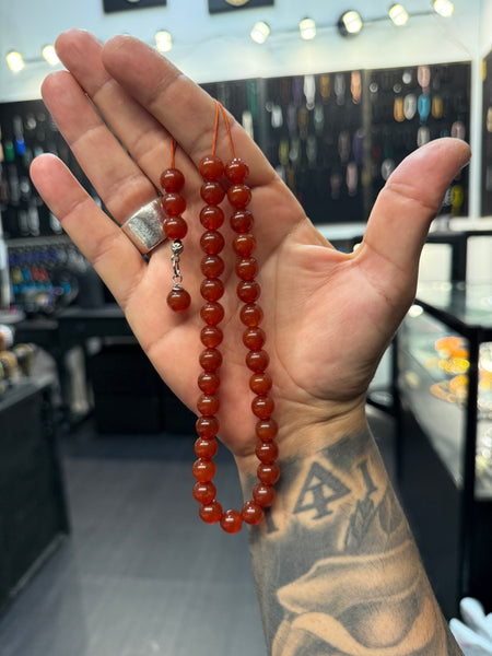 Carnelian 33 Bead Komboloi / Worry Beads