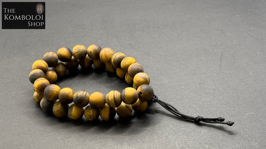 Matte Tigers Eye Komboloi / Worry Bead Bracelet -  MK3 V2