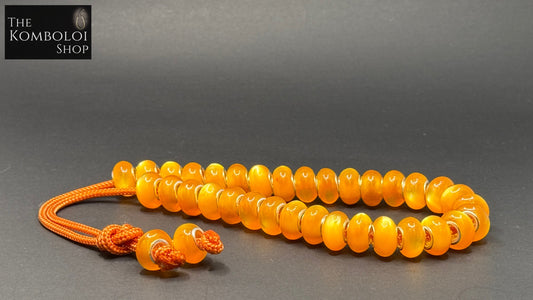 Brass Core Resin 33 Bead Komboloi / Worry Beads