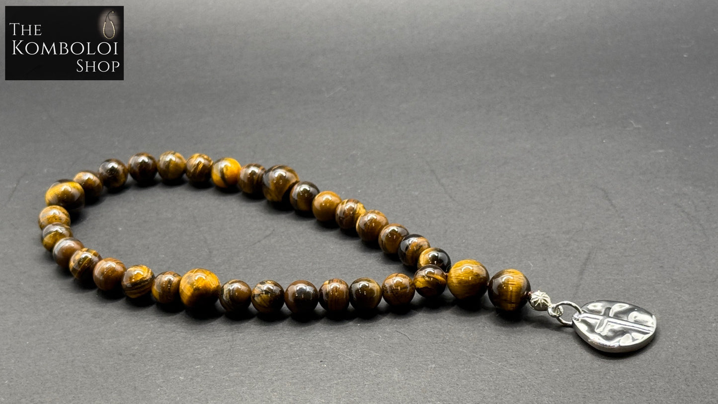 Tigers Eye Anglican Rosary Beads