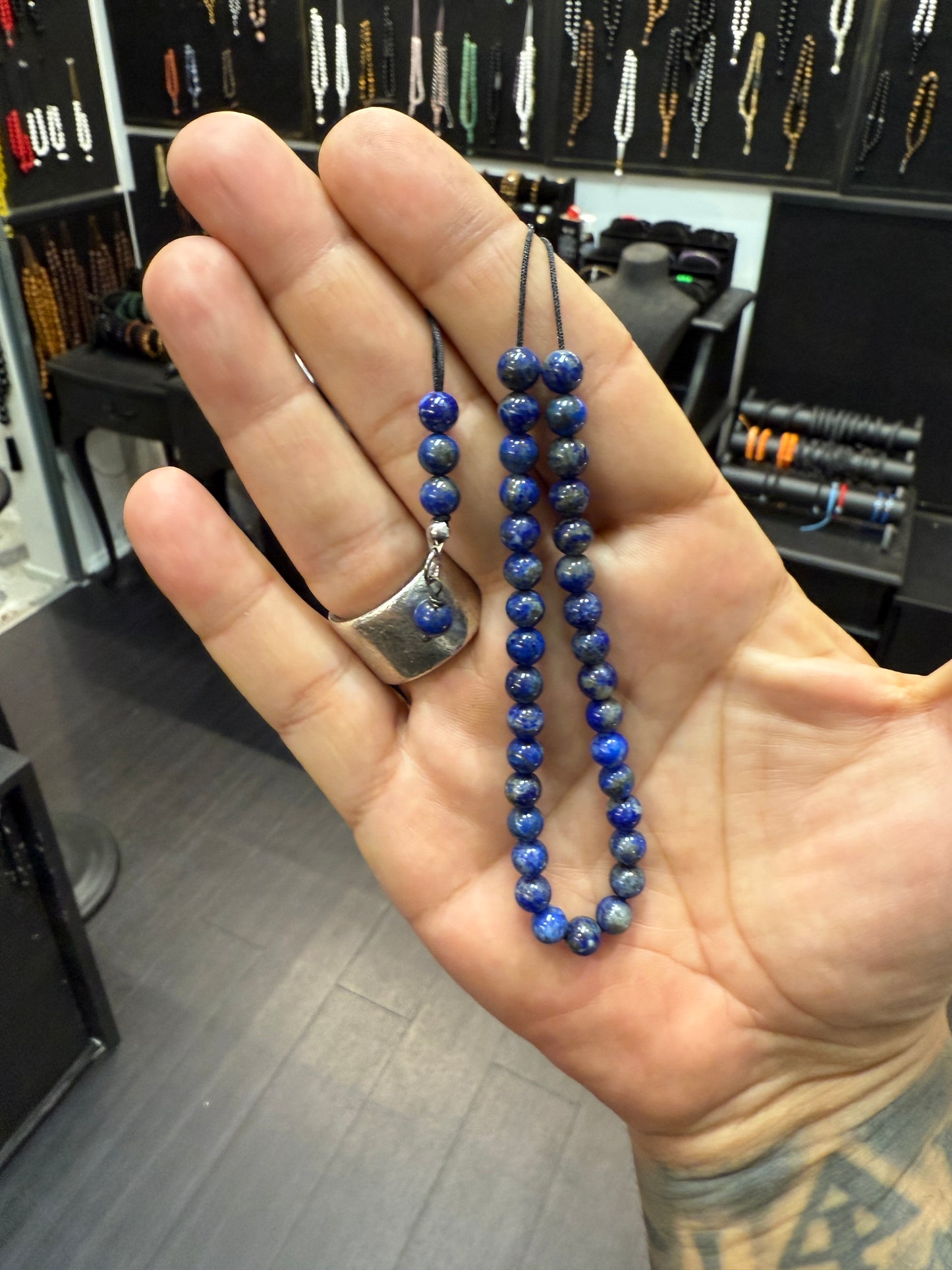 Lapis Lazuli 33 Bead Mini Komboloi / Worry Beads