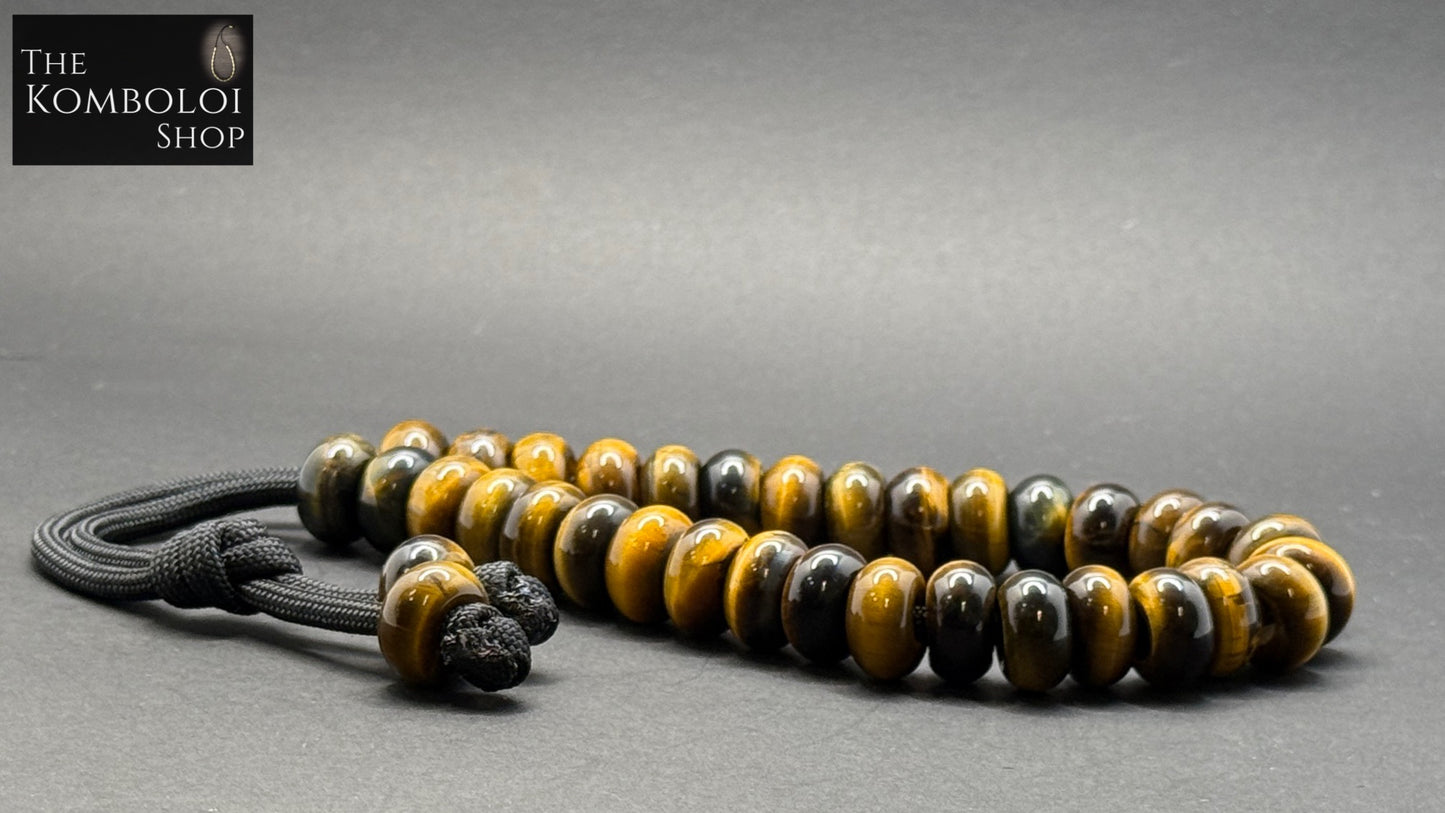 Yellow Tiger’s Eye 33 Bead Komboloi