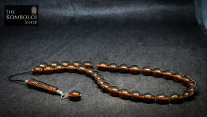 Pressed Baltic Amber 33 Bead Komboloi / Worry Beads