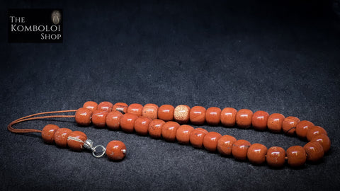 Red Jasper 33 Bead Komboloi / Worry Beads