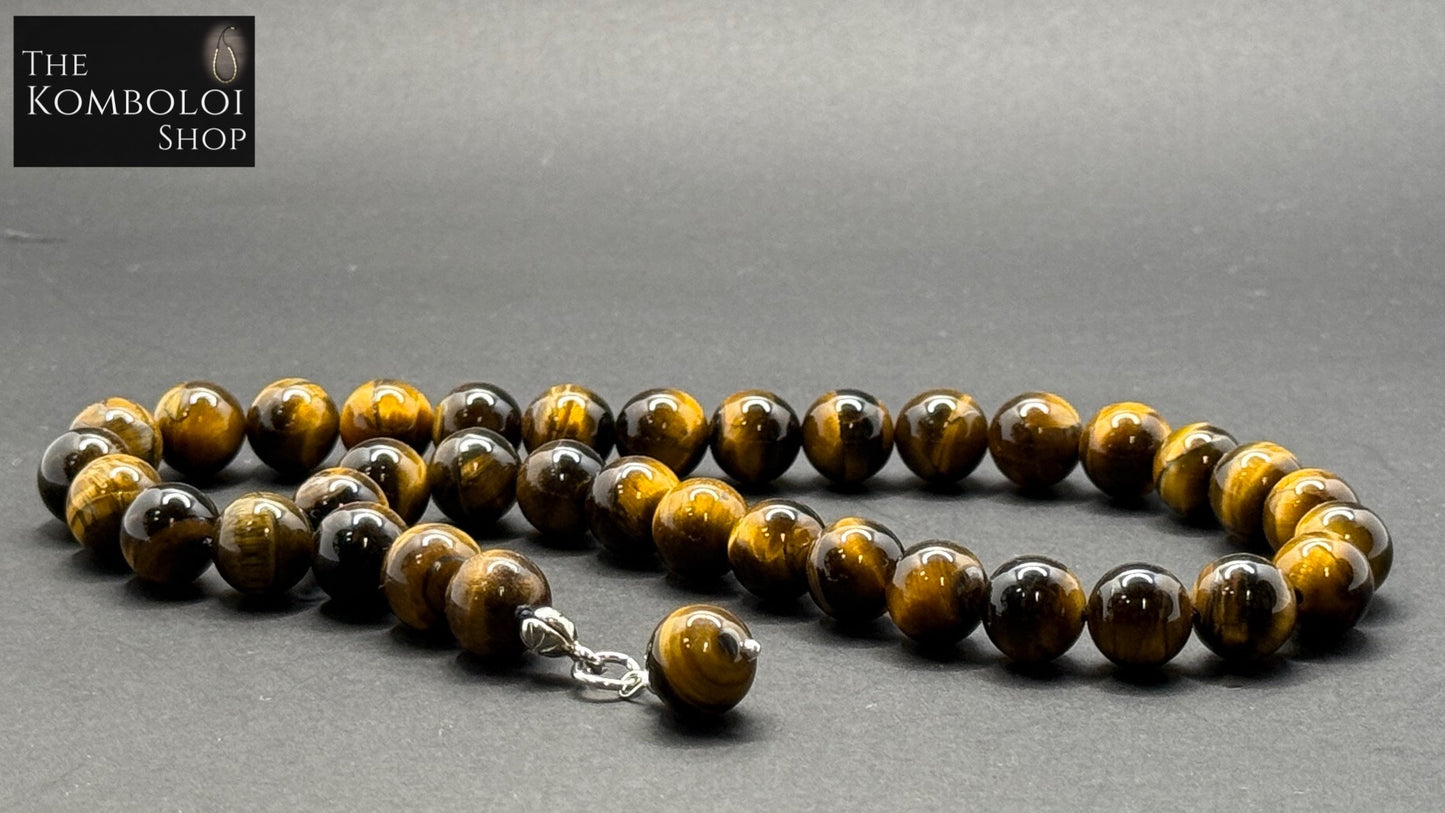 Tigers Eye33 Bead Worry Beads