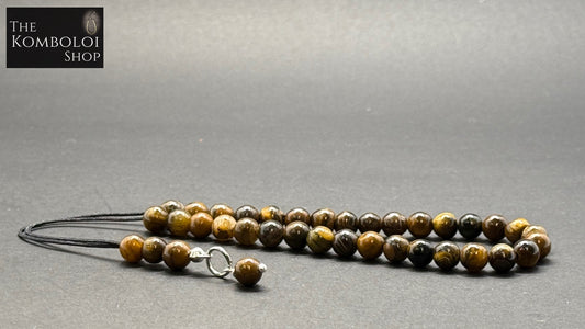 Tigers Eye 33 Bead Mini Komboloi / Worry Beads