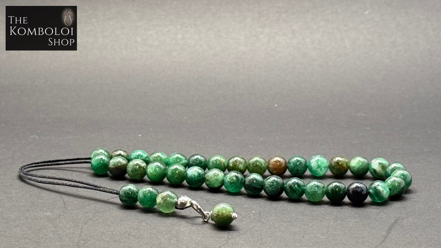 Emerald 33 Bead Mini Komboloi / Worry Beads