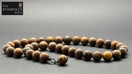 Tiger Skin Sandlewood 33 Bead Worry Beads