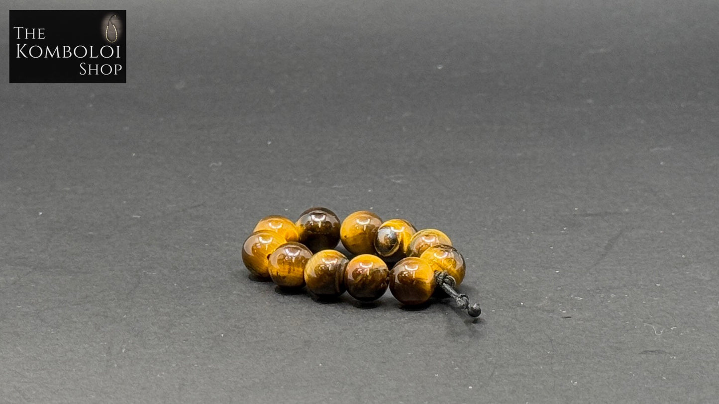 Tigers Eye Worry Bead Ring / Anxiety Ring MK2