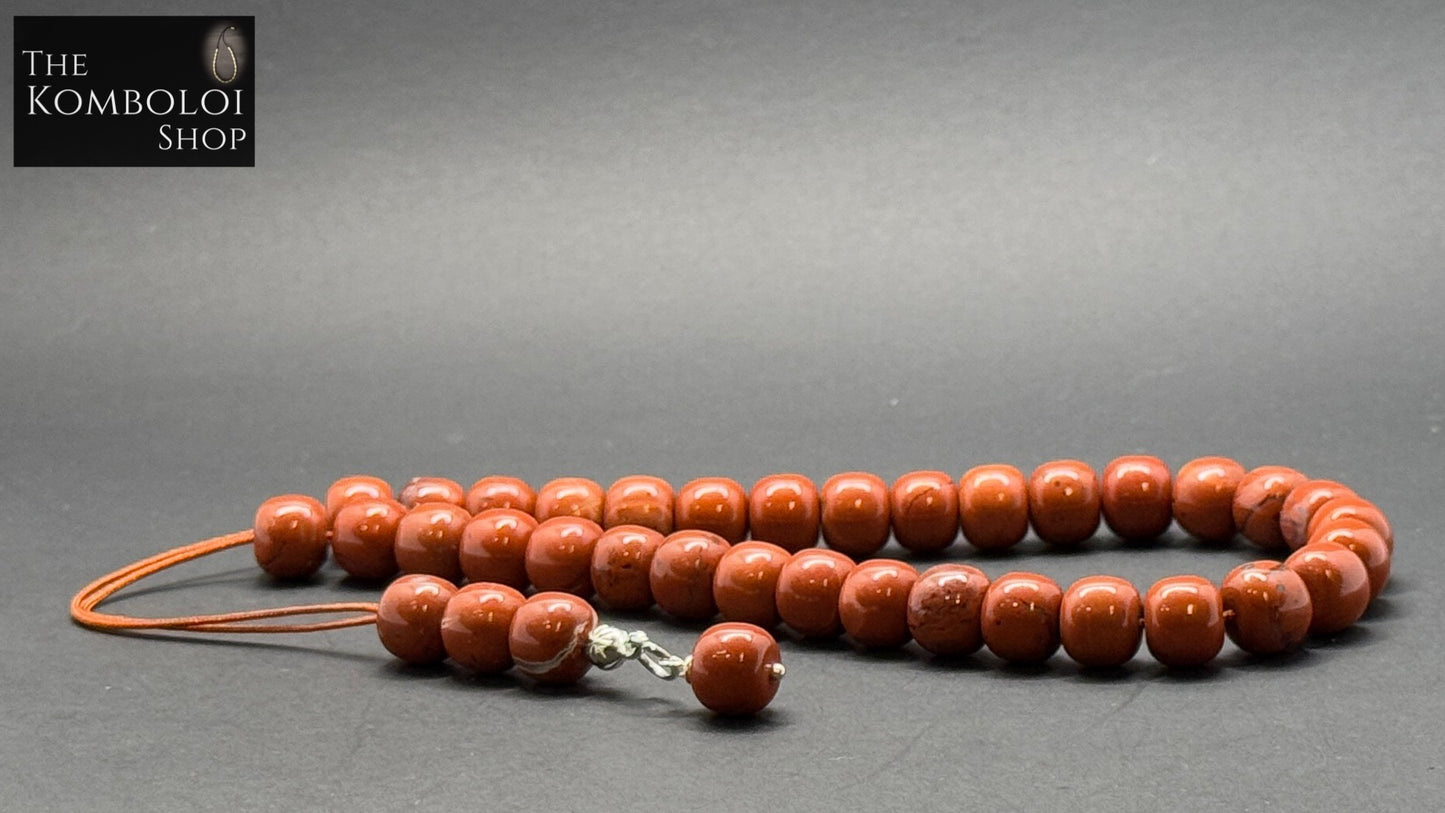 Red Jasper 33 Bead Komboloi / Worry Beads