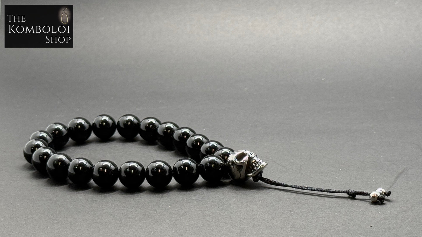 Stainless Steel Worry Beads with Stainless Steel Skull - Extreme Series - Wearable MK3 (Short)