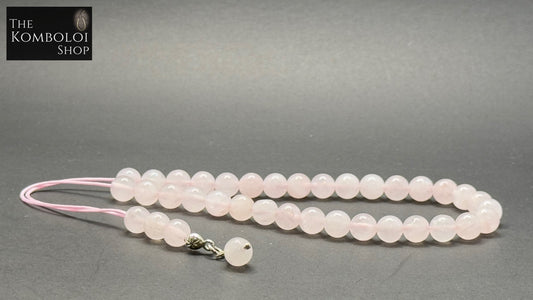 Rose Quartz 33 Bead Komboloi / Worry Beads