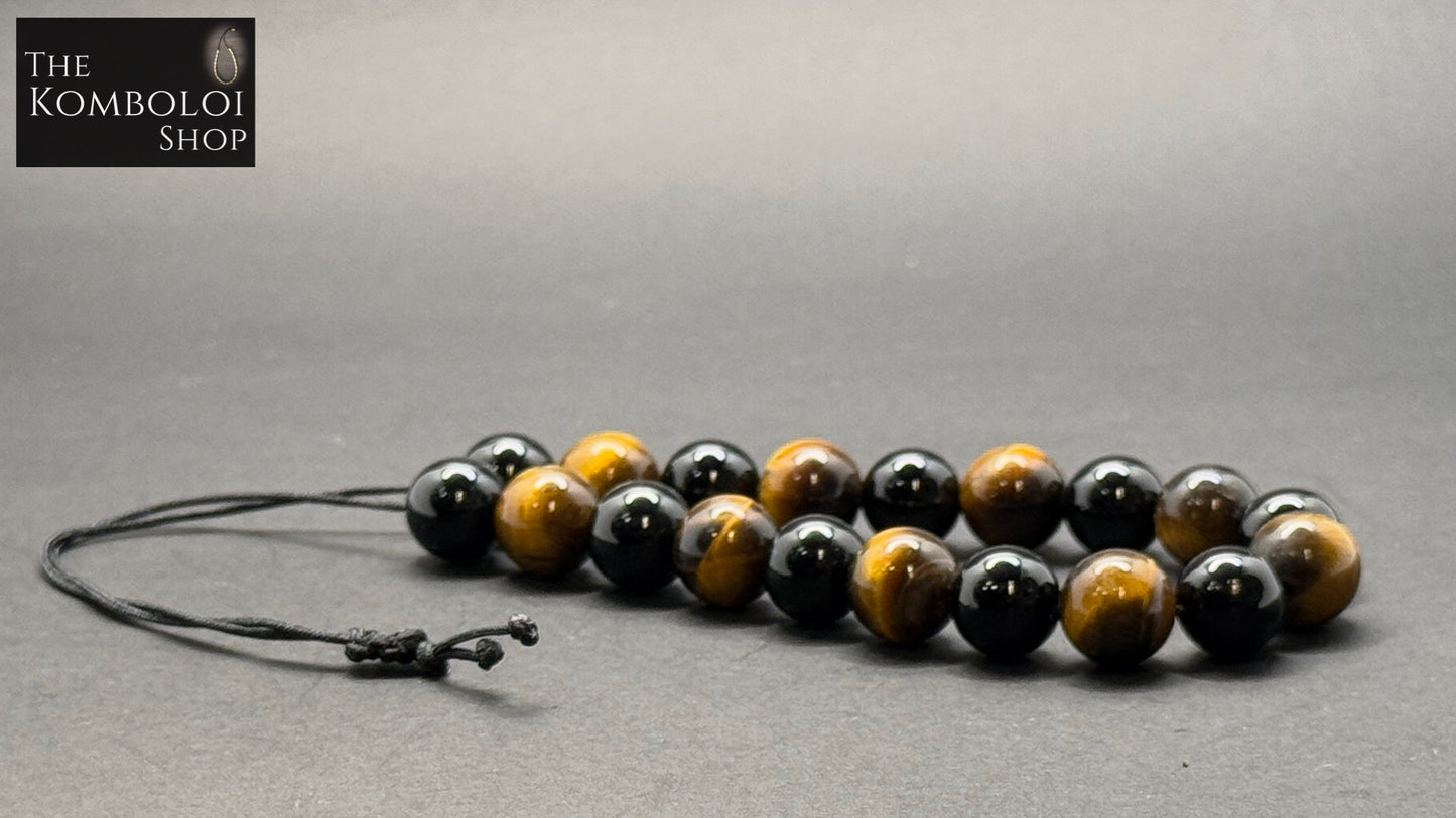 Onyx & Tigers Eye Worry Beads - Wearable MK3 (Long)