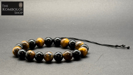 Onyx & Tigers Eye Worry Beads - Wearable MK3 (Long)