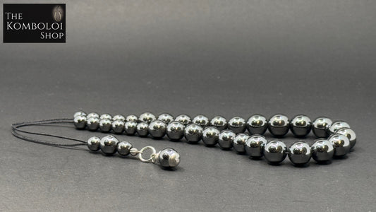 Hematite Cascading 33 Bead Komboloi