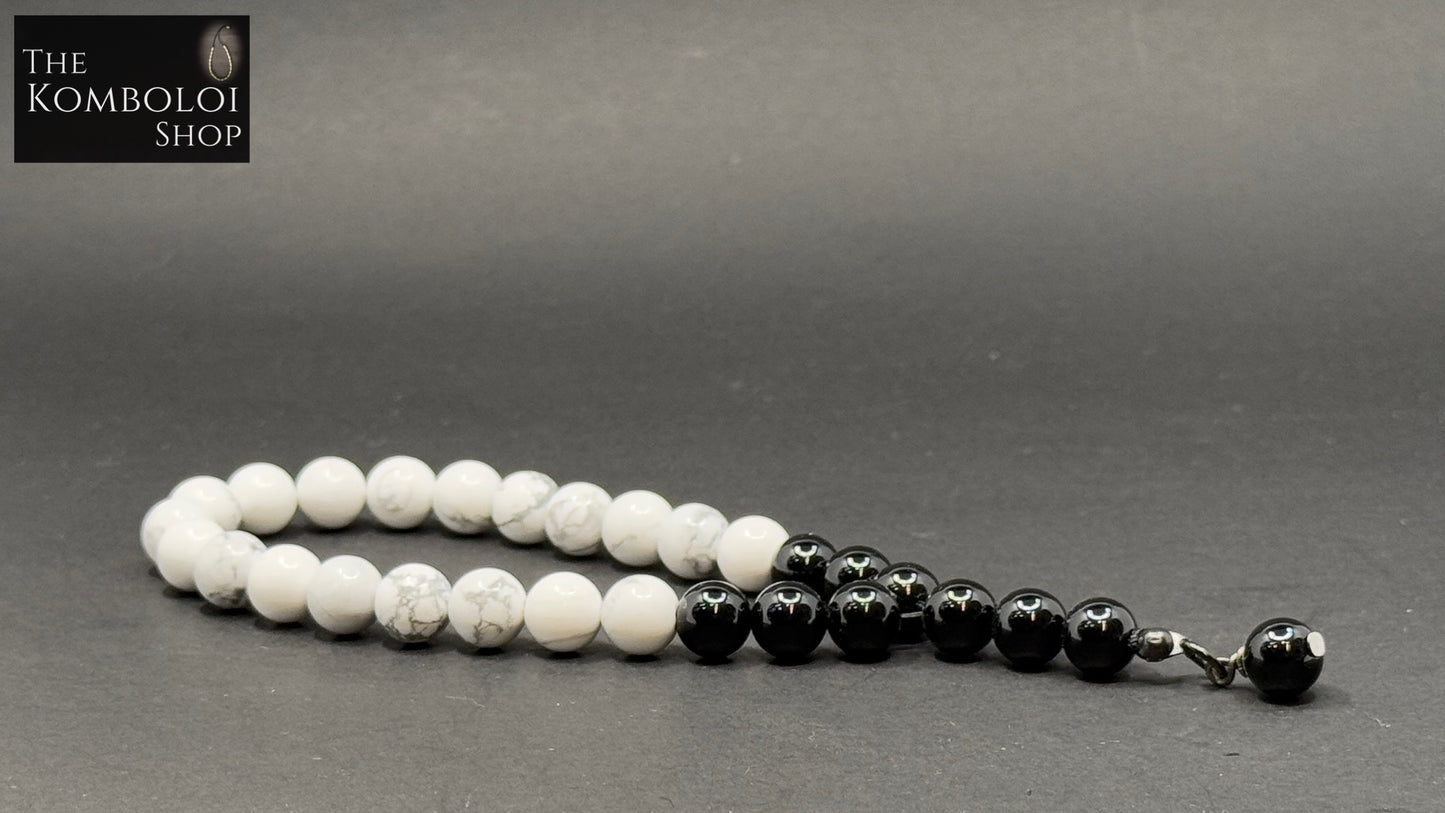 Howlite & Onyx Worry Beads