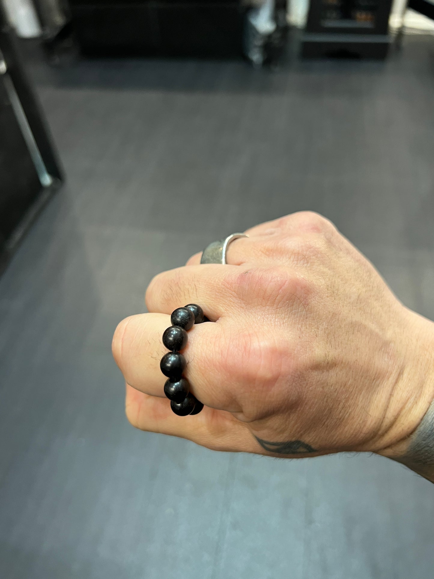 Ebony Worry Bead Ring / Anxiety Ring MK2