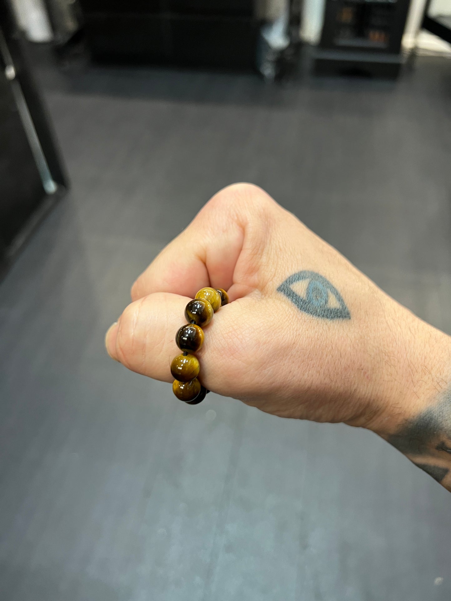 Tigers Eye Worry Bead Ring / Anxiety Ring MK2