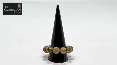 Unakite Worry Bead Ring / Anxiety Ring MK2