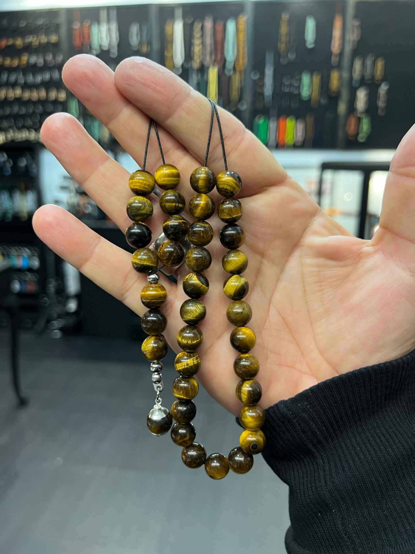 Yellow Tiger’s Eye 33 Bead Komboloi