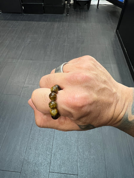 Tigers Eye Worry Bead / Anxiety Ring